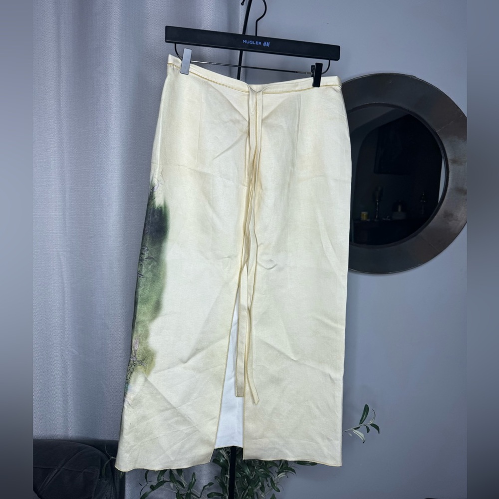 Zara Cream and Brown Midi Skirt - Picture 12 of 12